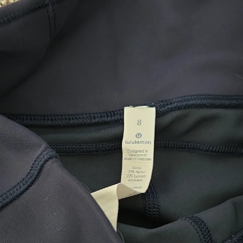 lululemon athletica Navy Blue Cropped Leggings Size 8